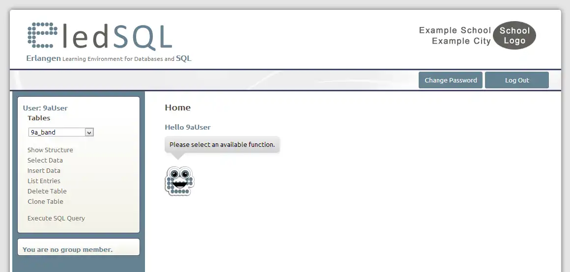 Загрузите веб-инструмент или веб-приложение eledSQL