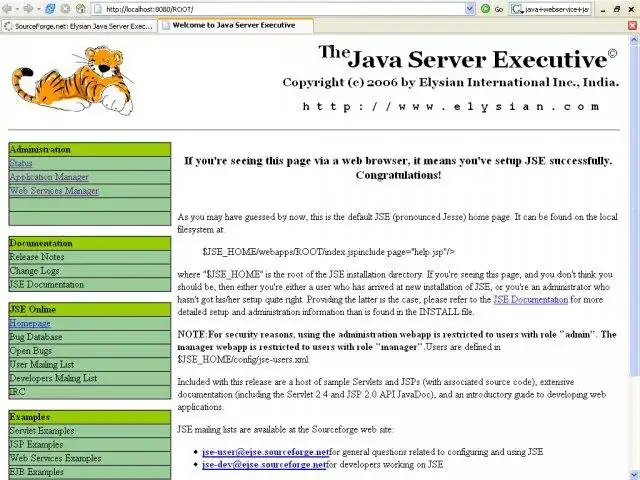 Download webtool of webapp Elysian Java Server Executive