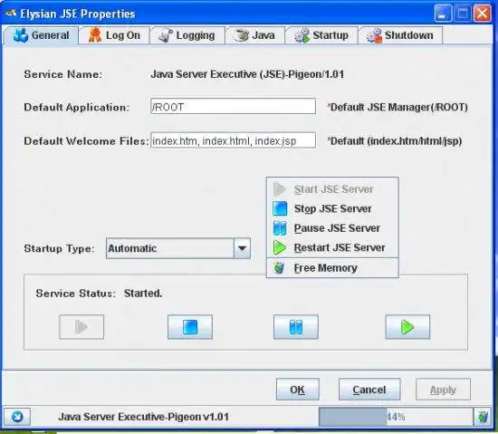 Download webtool of webapp Elysian Java Server Executive