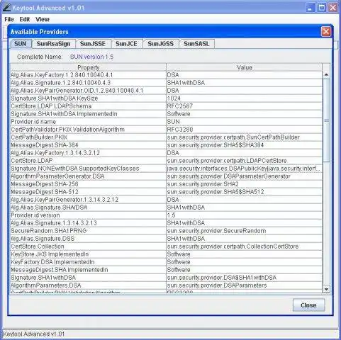 Web aracını veya web uygulamasını indirin Elysian Keytool Advanced GUI