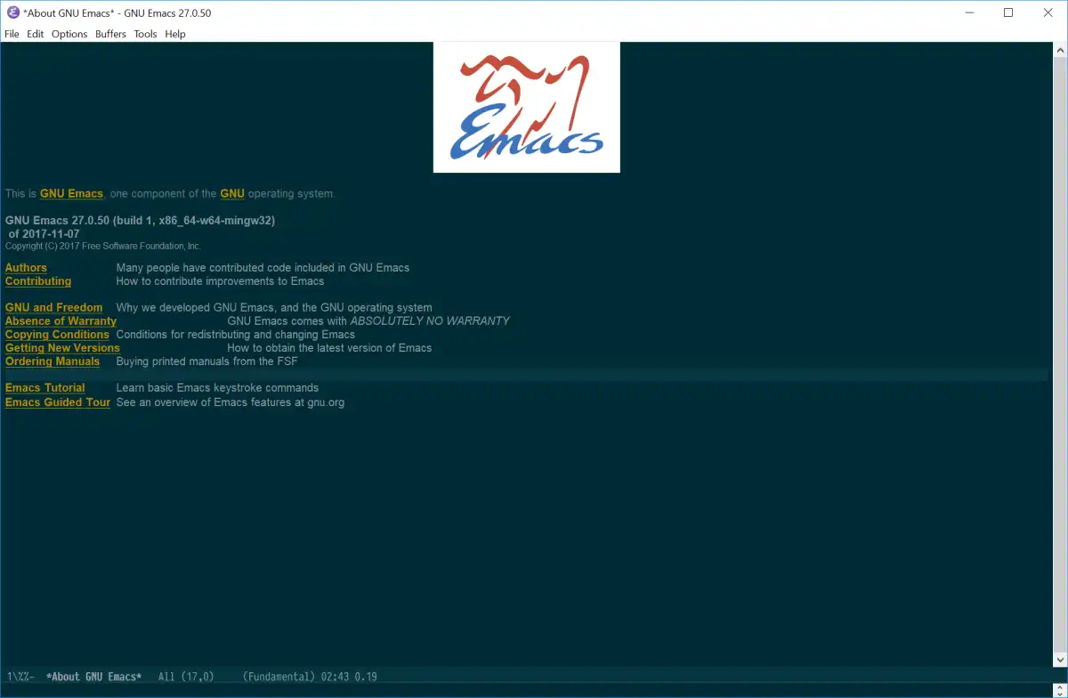 Download web tool or web app Emacs for w64