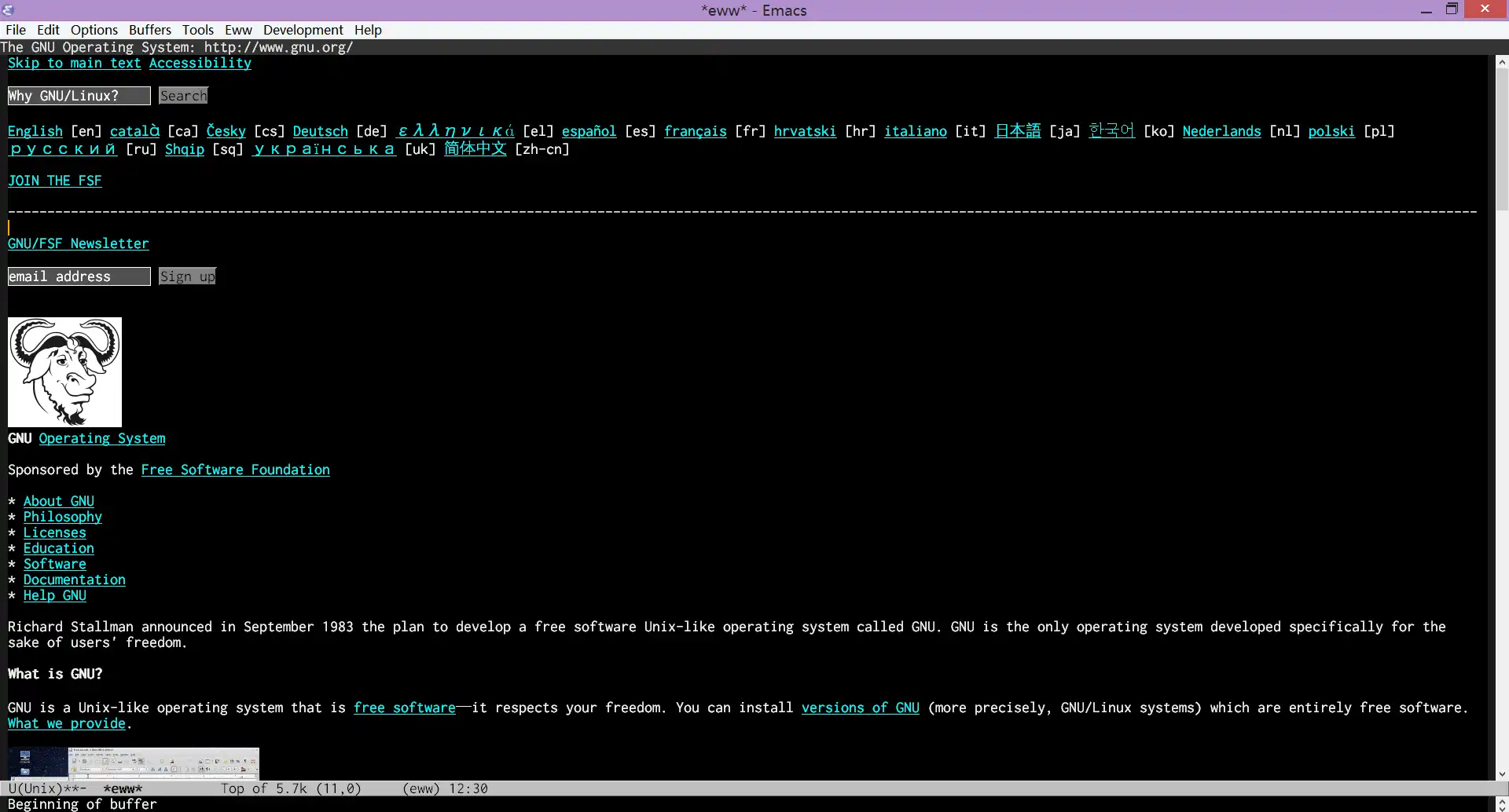 Download web tool or web app emacs-w64