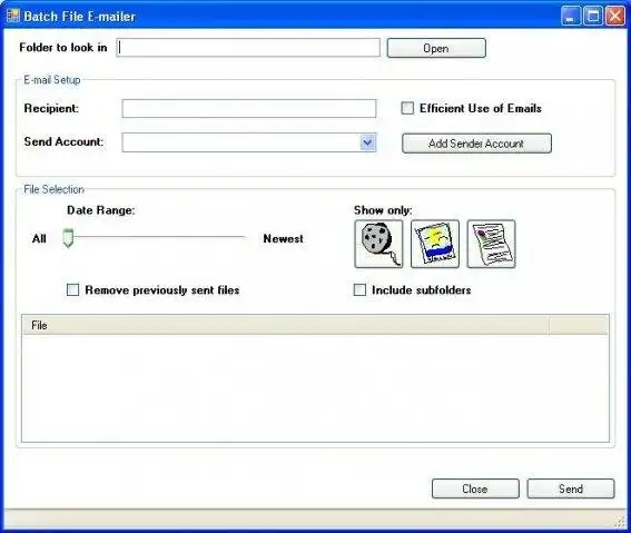 Download web tool or web app E-mail File Sender