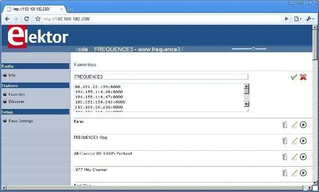 Download web tool or web app Embedded Web Radio