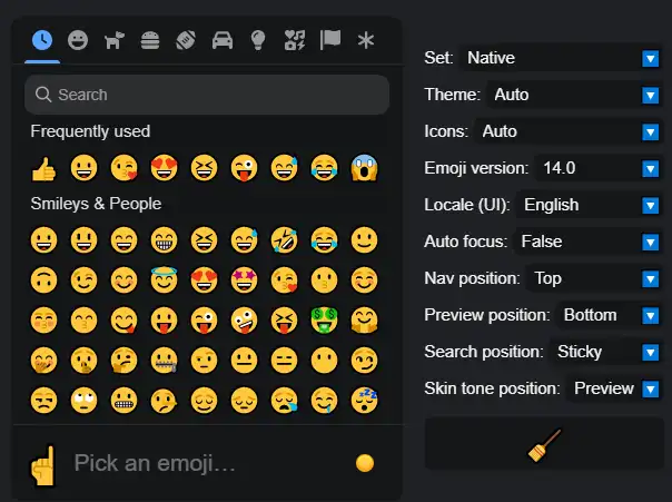 Download web tool or web app Emoji Mart