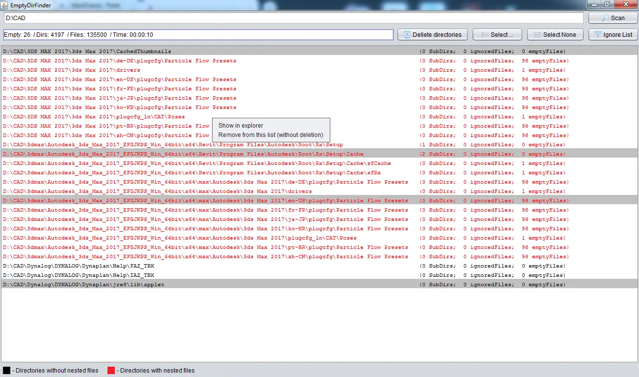 Mag-download ng web tool o web app Empty Directories Finder