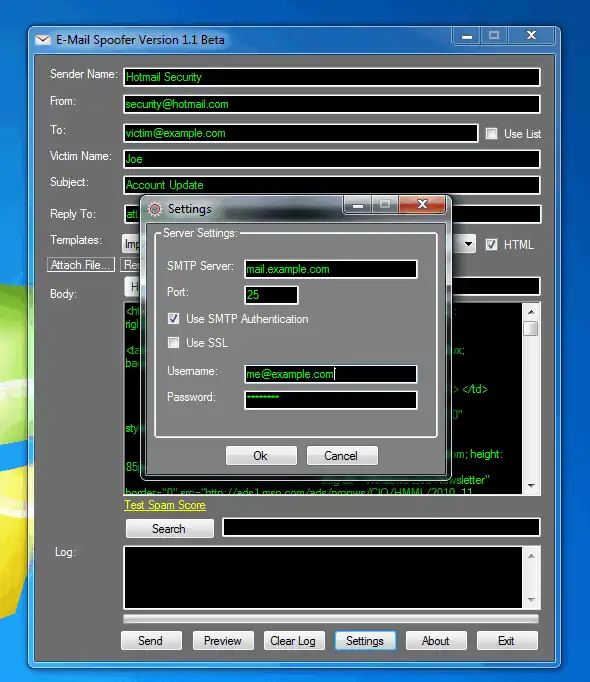 Web ツールまたは Web アプリをダウンロード EMS - E-mail Spoofer