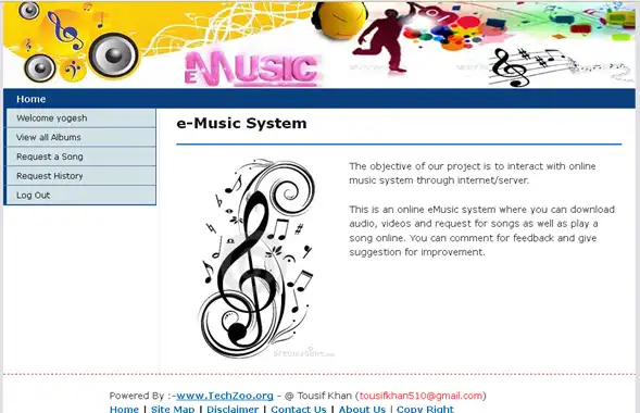 웹 도구 또는 웹 앱 e-Music 라이브러리 다운로드