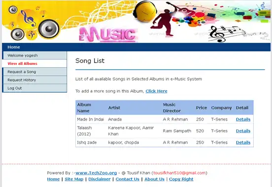 Download web tool or web app e-Music library