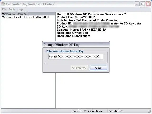 Download webtool of webapp Enchanted Keyfinder
