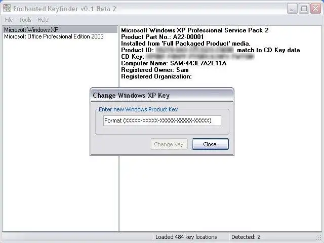 Muat turun alat web atau apl web Enchanted Keyfinder