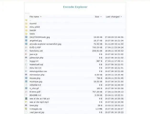ابزار وب یا برنامه وب Encode Explorer را دانلود کنید