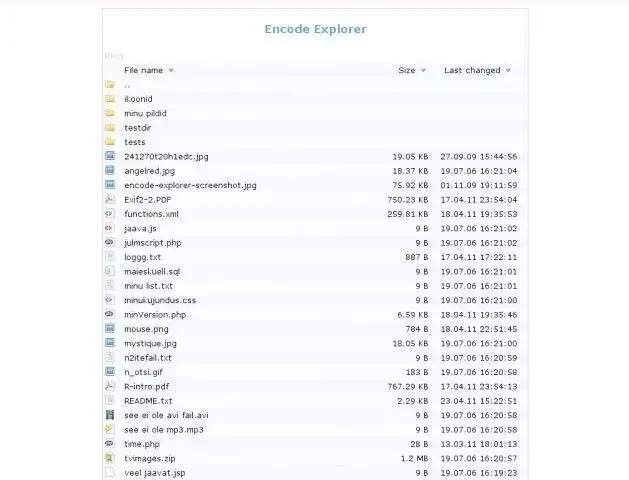 Download web tool or web app Encode Explorer