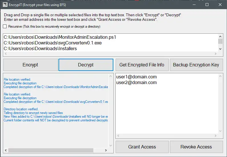 Download webtool of webapp EncrypIT