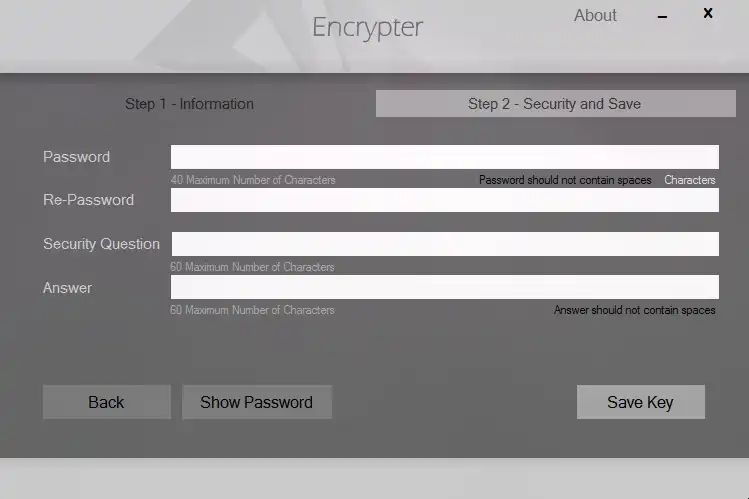 Download web tool or web app Encrypter