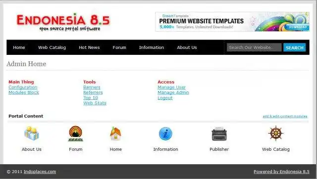 دانلود ابزار وب یا برنامه وب eNdonesia Portal