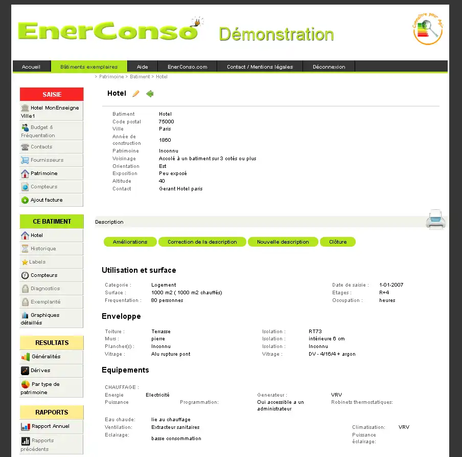 Download web tool or web app EnerConso
