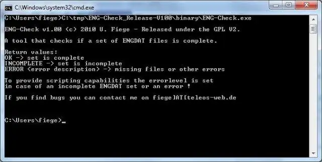 Download web tool or web app ENG-Check