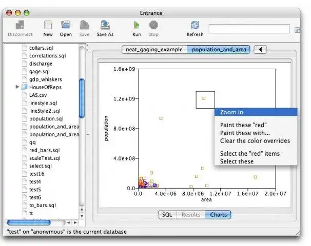 Download web tool or web app Entrance, The MySQL Browser With Charts