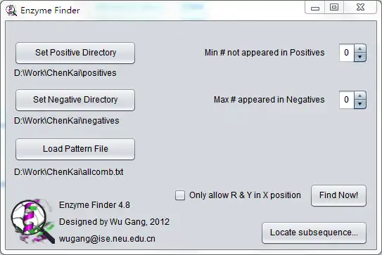 Download web tool or web app EnzymeFinder to run in Windows online over Linux online