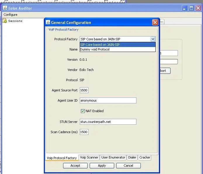 Download web tool or web app Eolos VoipAudit