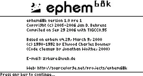 Unduh alat web atau aplikasi web ephem68k untuk dijalankan di Windows online melalui Linux online