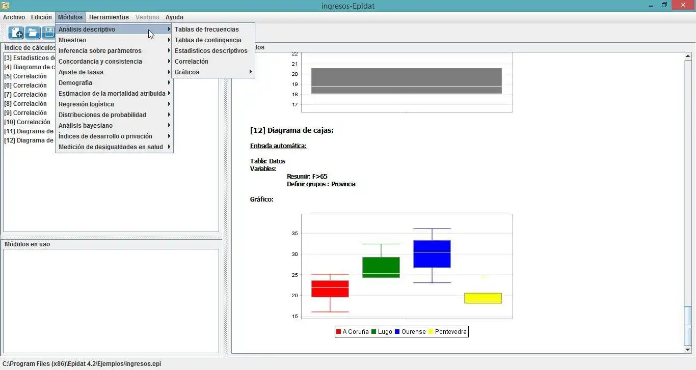 Descargue la herramienta web o la aplicación web Epidat para ejecutar en Linux en línea