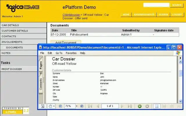 Download web tool or web app ePlatform