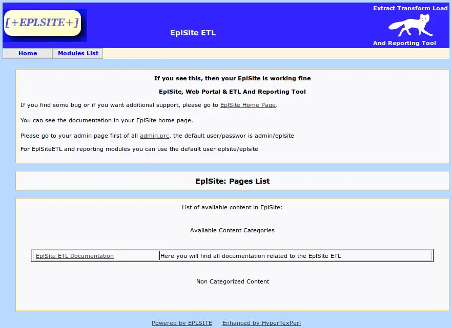 Download web tool or web app EplSite ETL