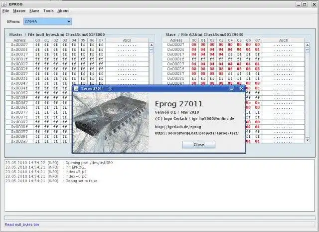 Download webtool of webapp EPROG 27011GUI