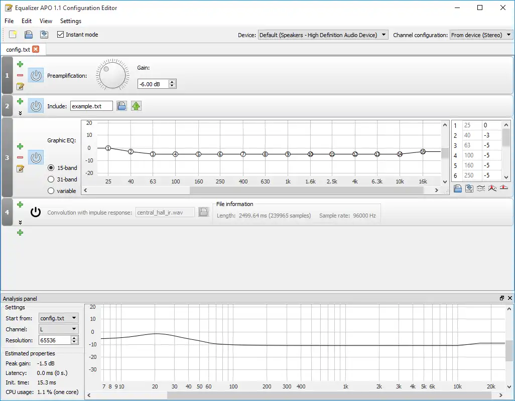 Download web tool or web app Equalizer APO