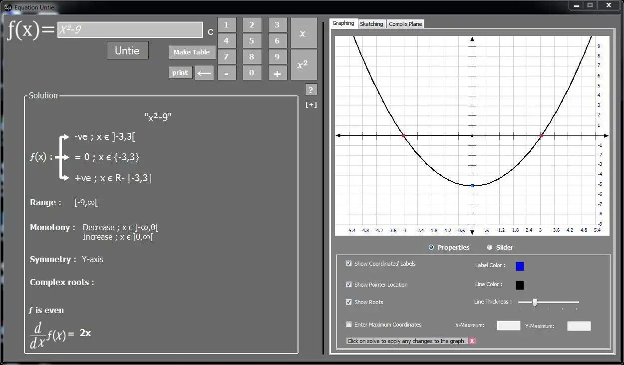 Download web tool or web app Equation Untie (Equation Solver)