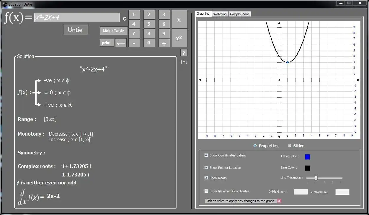 Download web tool or web app Equation Untie (Equation Solver)