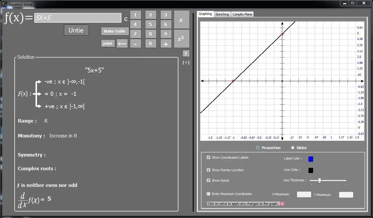 Download web tool or web app Equation Untie (Equation Solver)