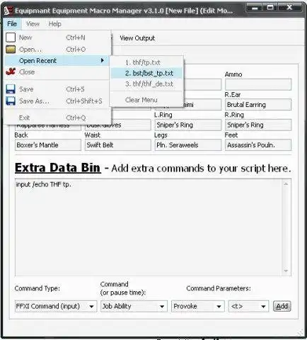 Mag-download ng web tool o web app Equipmant Equipment Macro Manager para tumakbo sa Windows online sa Linux online