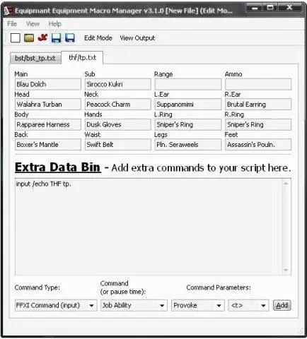 Mag-download ng web tool o web app Equipmant Equipment Macro Manager para tumakbo sa Windows online sa Linux online