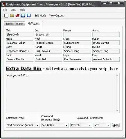 הורד כלי אינטרנט או אפליקציית אינטרנט Equipmant Equipment Macro Manager כדי להפעיל ב-Windows באופן מקוון דרך לינוקס מקוונת