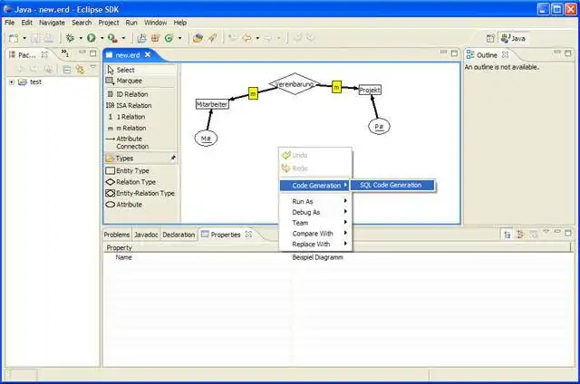 دانلود ابزار وب یا برنامه وب ویرایشگر نمودار ER برای eclipse