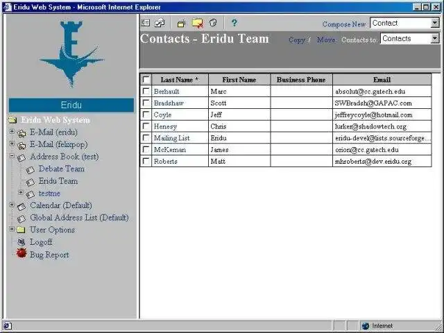 Download web tool or web app Eridu - Web based Groupware