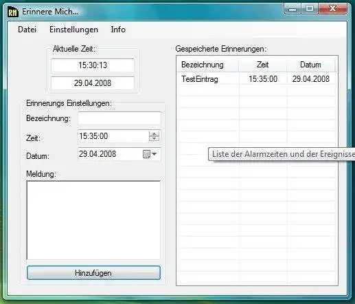 Download web tool or web app ErinnereMich
