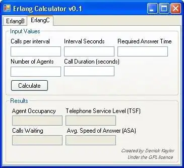 Download web tool or web app Erlang Calculator