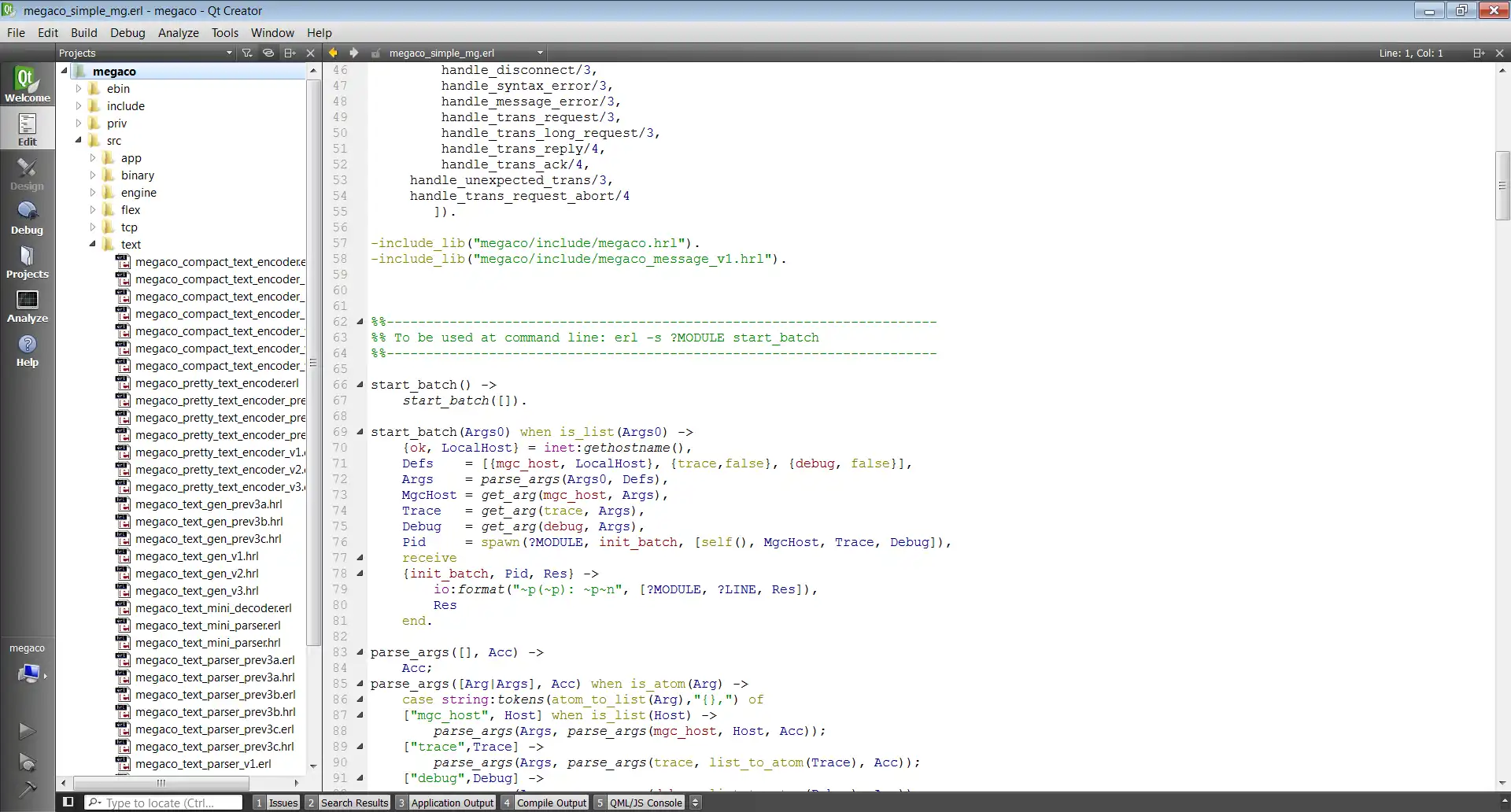 Mag-download ng web tool o web app Erlang Mode Para sa QtCreator