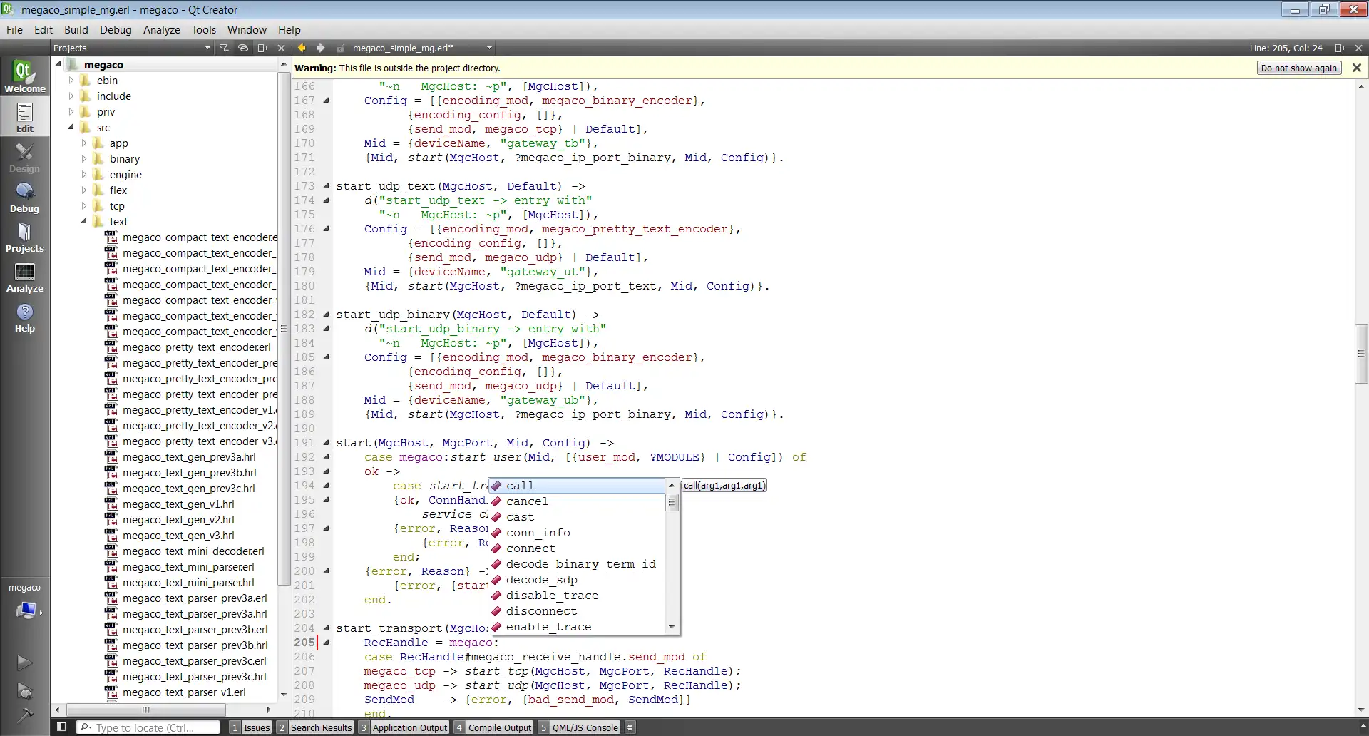 Mag-download ng web tool o web app Erlang Mode Para sa QtCreator