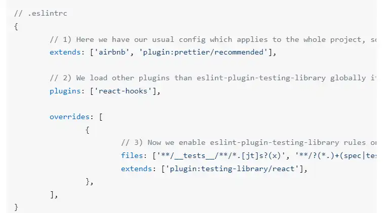 Download de webtool of webapp eslint-plugin-testing-library