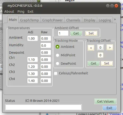 Web aracını veya web uygulamasını indirin ESP32 Dew Controller