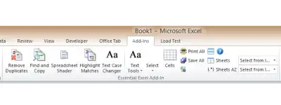 قم بتنزيل أداة الويب أو تطبيق الويب Essential Excel Add-In