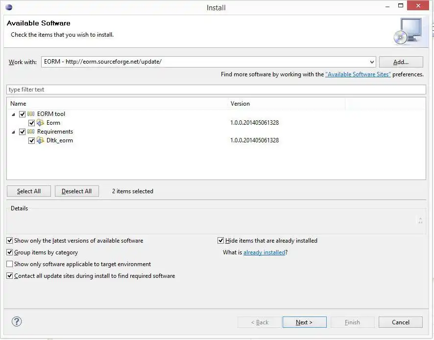 Download web tool or web app Essential ORM Modeler