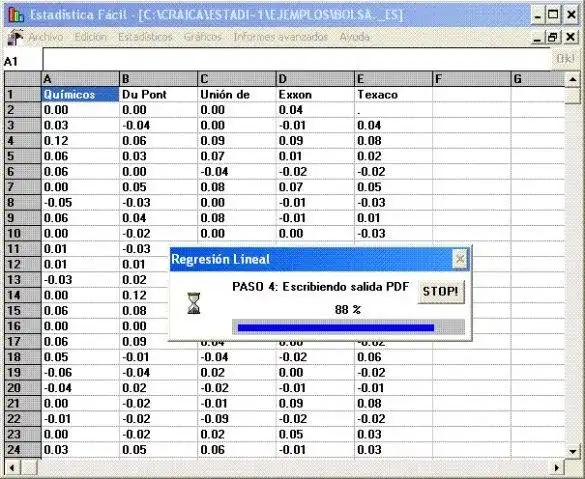 웹 도구 또는 웹 앱 Estadistica Facil 다운로드