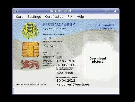 Download web tool or web app EstEID smartcard management tool