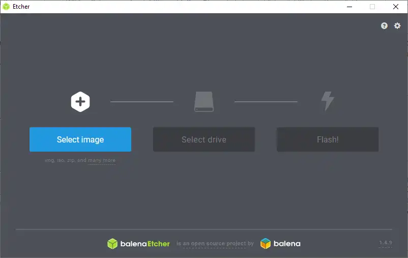 Download web tool or web app Etcher